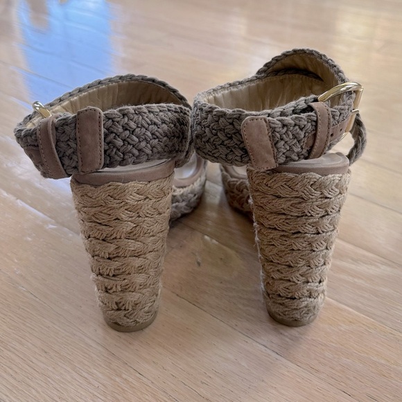 Stuart Weitzman Espadrille Platform Sandal Sz 8.5 - Picture 2 of 7